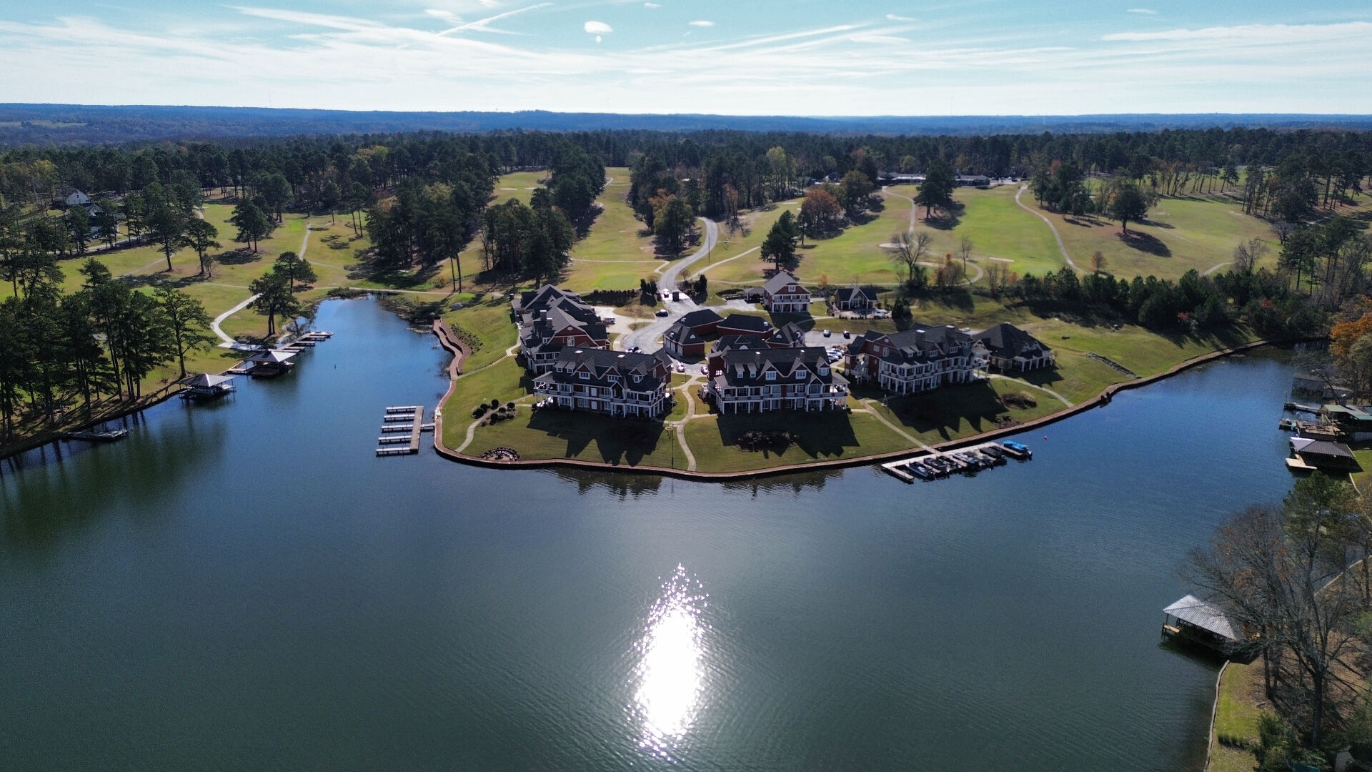 Aubri Lane's, the golf course, and the cove on a perfect afternoon.